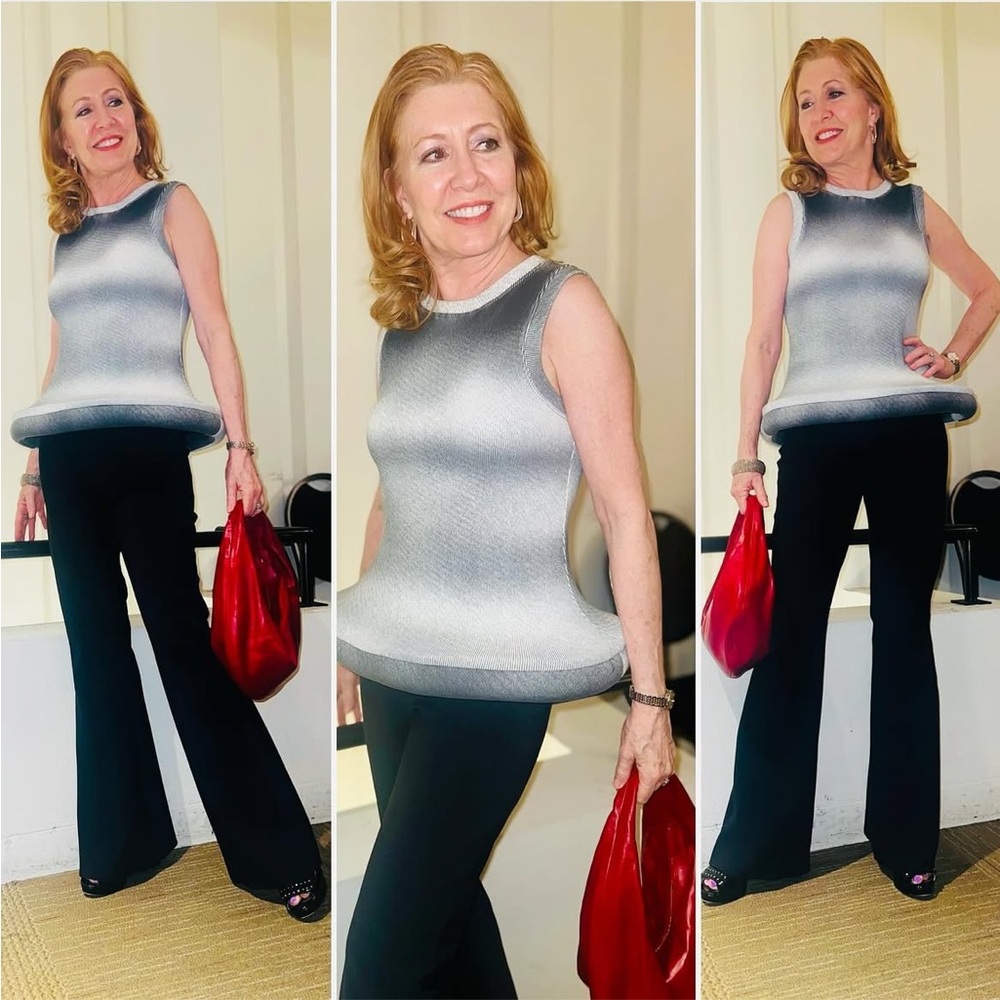 Unique, runway top from a high-end indie designer-LIKE NEW